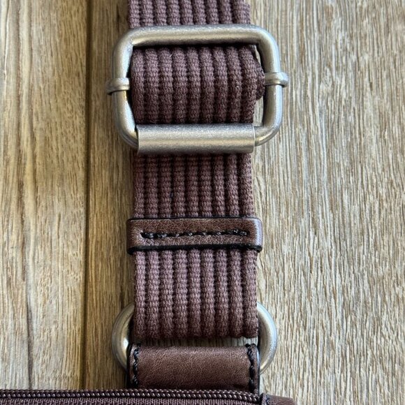 Vintage Fossil Key-Per Coated Leather Orange Tan Star Polka Dot Crossbody Bag - Picture 13 of 14